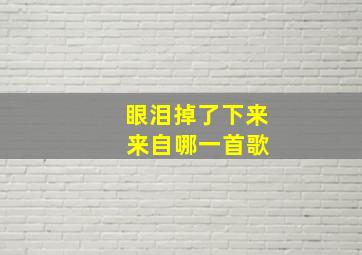 眼泪掉了下来 来自哪一首歌